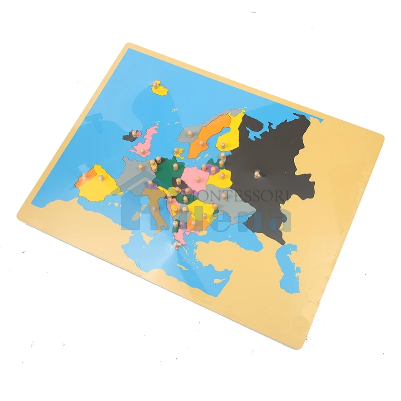 Adena Montessori Puzzle Map Geography Map with 8 Puzzles