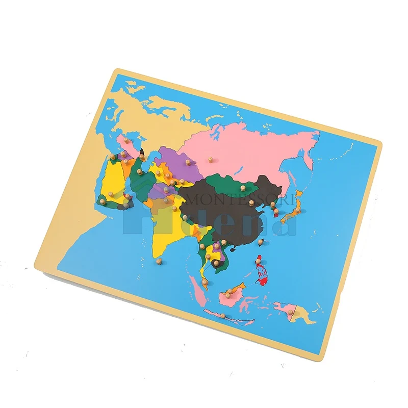Adena Montessori Puzzle Map Geography Map with 8 Puzzles