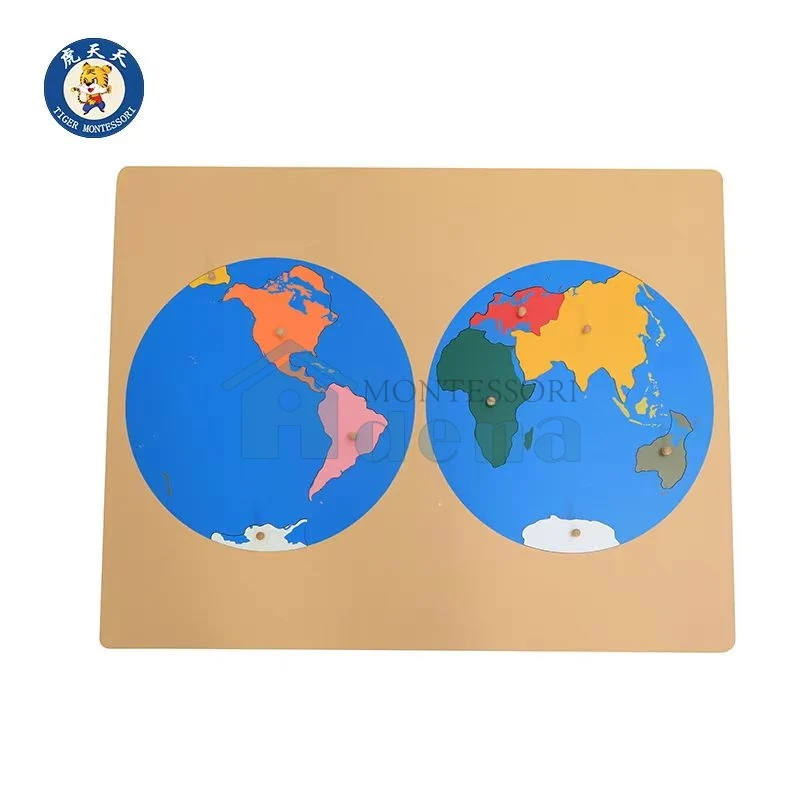 Adena Montessori Puzzle Map Geography Map with 8 Puzzles