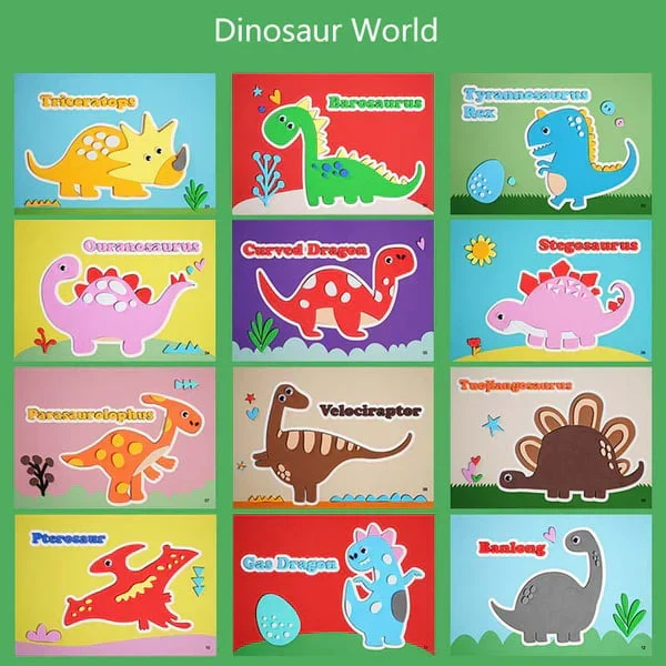 Set de Stickers Animaux 3D pour Enfants – Kit Créatif DIY de Loisirs Créatifs