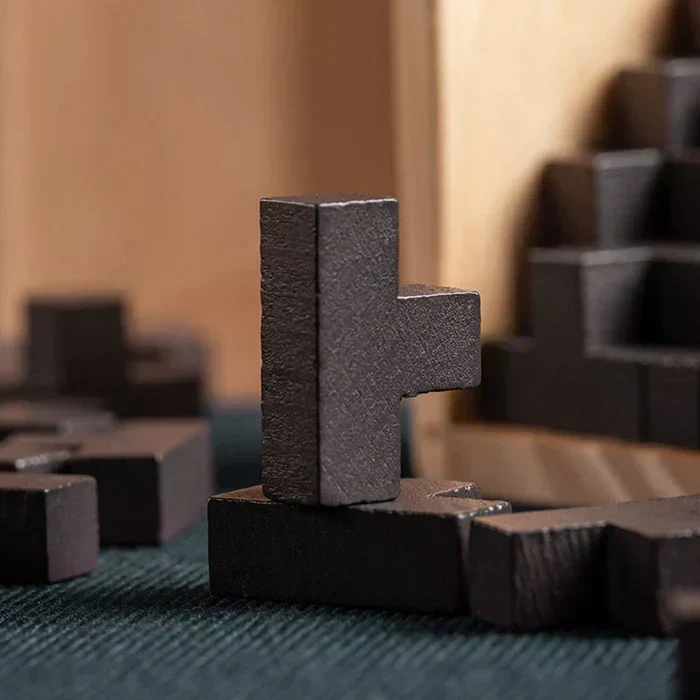 Puzzle 3D en Bois – Casse-Tête Logique pour Enfants & Adultes