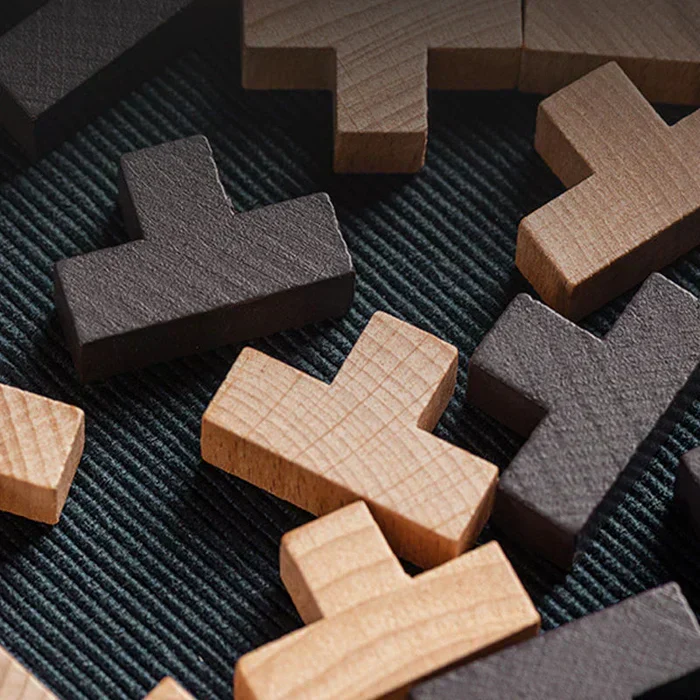 Puzzle 3D en Bois – Casse-Tête Logique pour Enfants & Adultes