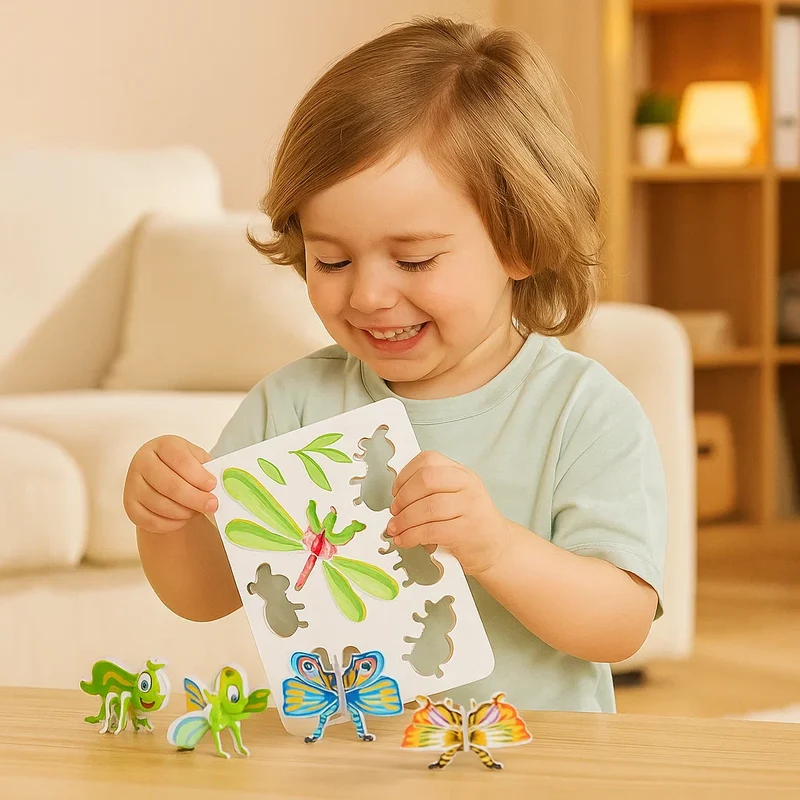 Set de Puzzles Cartoon 3D pour Enfants – Jeu Éducatif et de Motricité