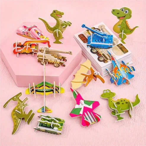 Set de Puzzles Cartoon 3D pour Enfants – Jeu Éducatif et de Motricité