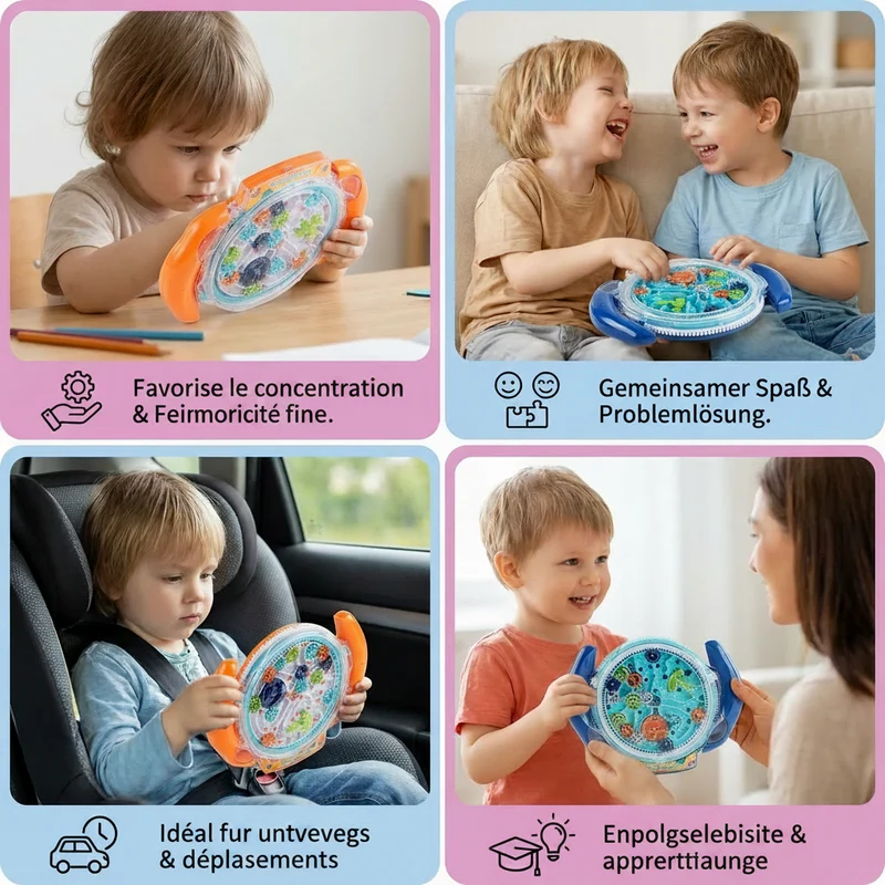 Labyrinthe à Bille 3D Montessori — Jeu d'Adresse & de Réflexion pour Enfants | Dès 3 ans
