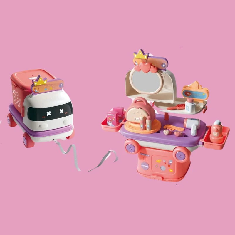 Camion jouet 2-en-1 pour enfants – Ensemble de jeu comprenant un fourgon et des accessoires