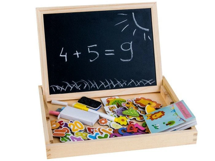 Tableau de dessin Montessori 2-en-1 pour enfants – Tableau de dessin magnétique et jouet éducatif