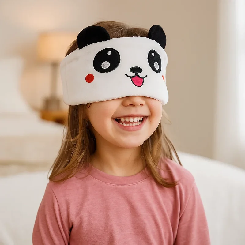 Casque Bluetooth + Masque de Sommeil 2-en-1 pour Enfants – Doux, Sans Fil, Idéal Voyage
