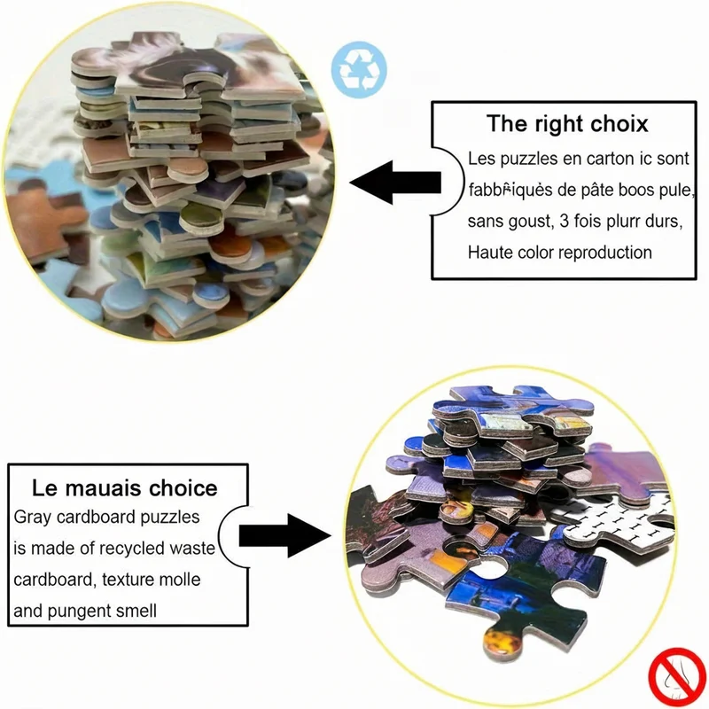 Puzzle rond d'astrologie de 1 000 pièces – Puzzle des signes du zodiaque pour adultes