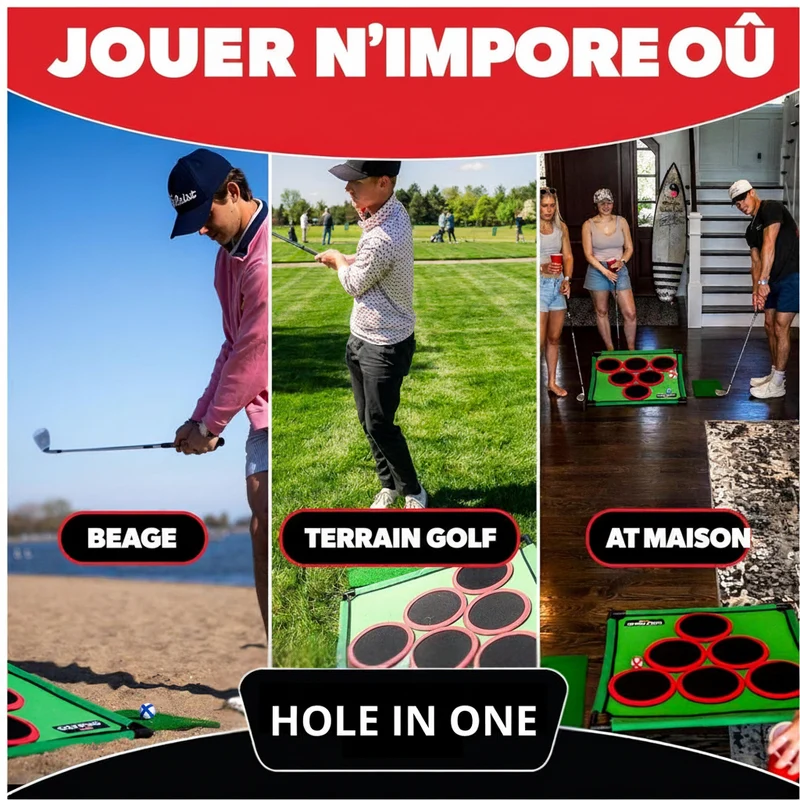 Tapis de golf pour s'entraîner dans son jardin – Accessoire d'entraînement portable pour l'intérieur et l'extérieur