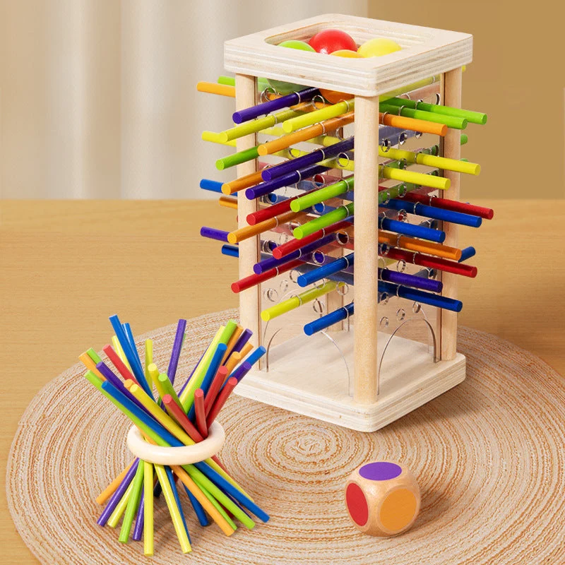 Jeu Montessori 3-en-1 en Bois — Dextérité, Logique & Motricité Fine (3 ans+)