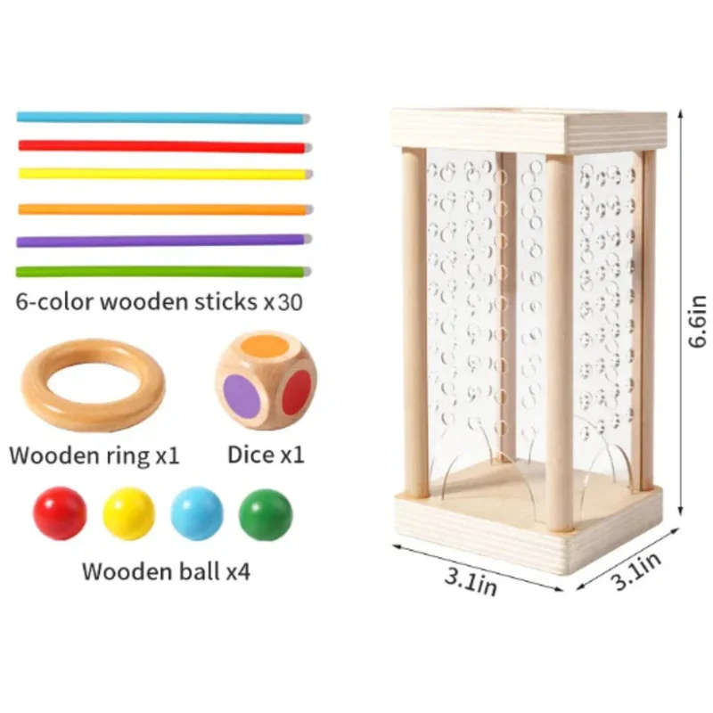 Jeu Montessori 3-en-1 en Bois — Dextérité, Logique & Motricité Fine (3 ans+)