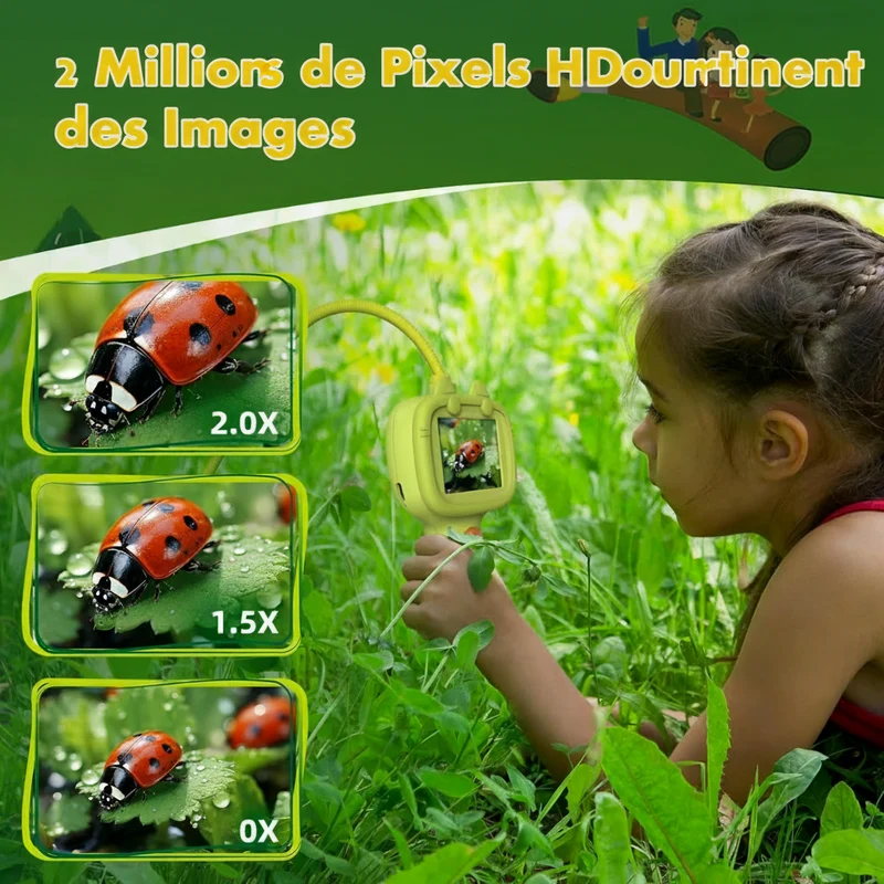 Endoscope pour enfants avec lumière LED – Jouet éducatif STEM pour les petits curieux