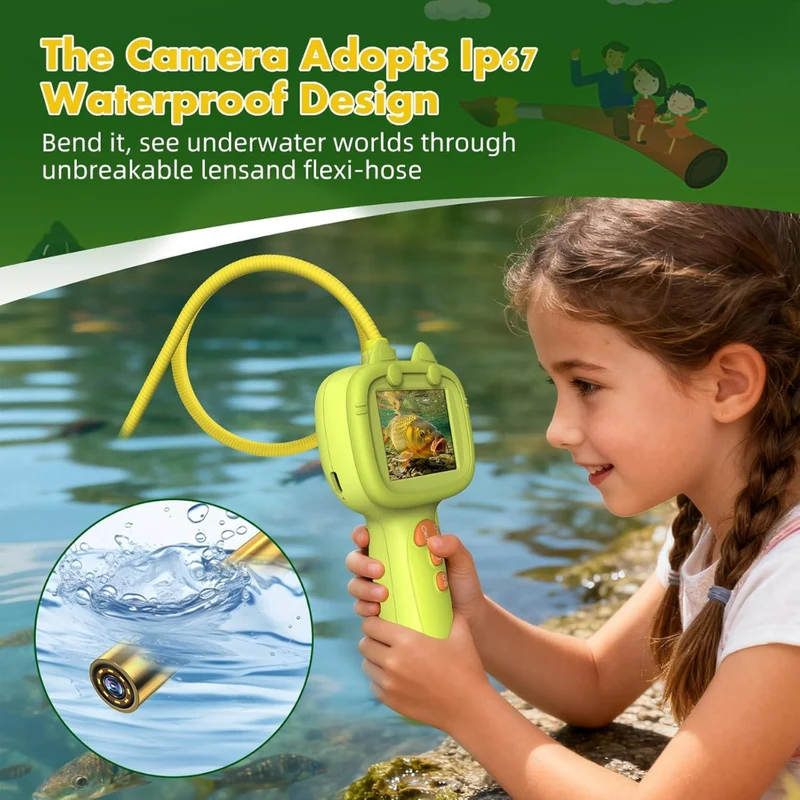 Endoscope pour enfants avec lumière LED – Jouet éducatif STEM pour les petits curieux