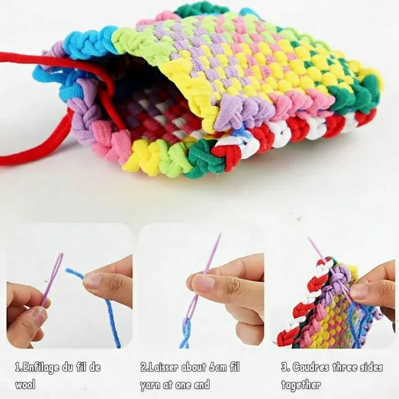 Kit de tissage DIY pour enfants – Kit créatif de tissage pour enfants, jouet d'éveil précoce