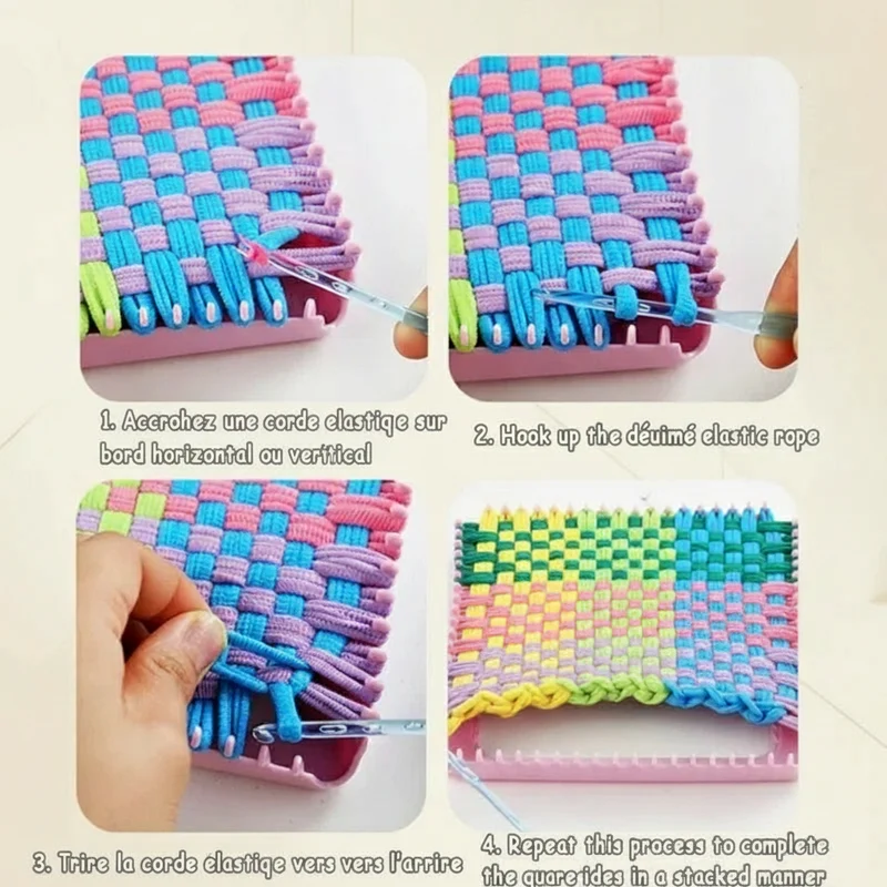 Kit de tissage DIY pour enfants – Kit créatif de tissage pour enfants, jouet d'éveil précoce
