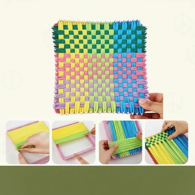 Kit de tissage DIY pour enfants – Kit créatif de tissage pour enfants, jouet d'éveil précoce