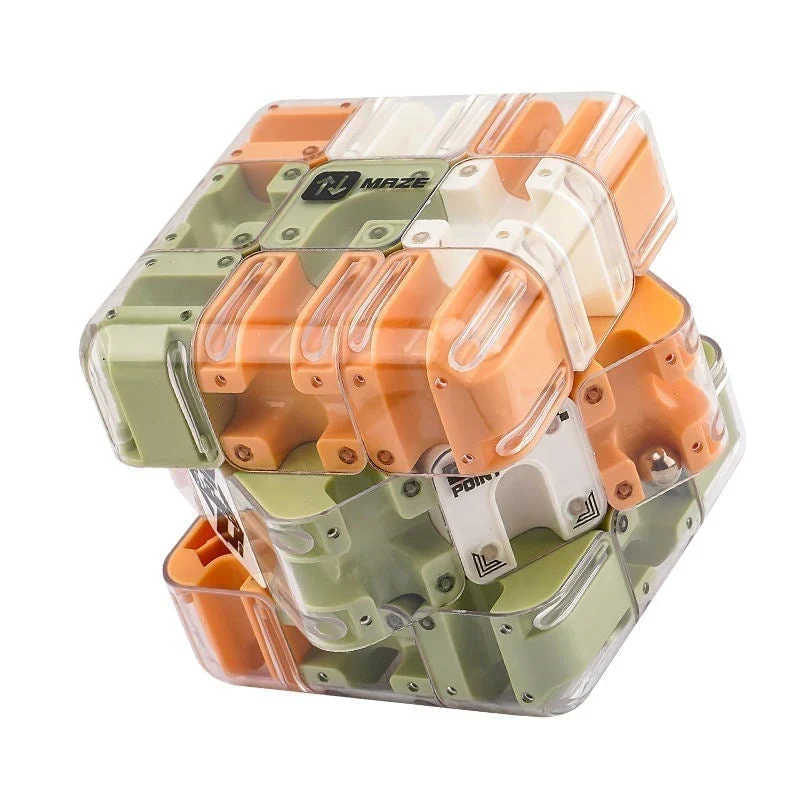 Cube puzzle labyrinthe à billes 3D – Jouet casse-tête et cadeau de Noël pour enfants