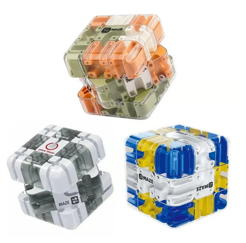 Cube puzzle labyrinthe à billes 3D – Jouet casse-tête et cadeau de Noël pour enfants