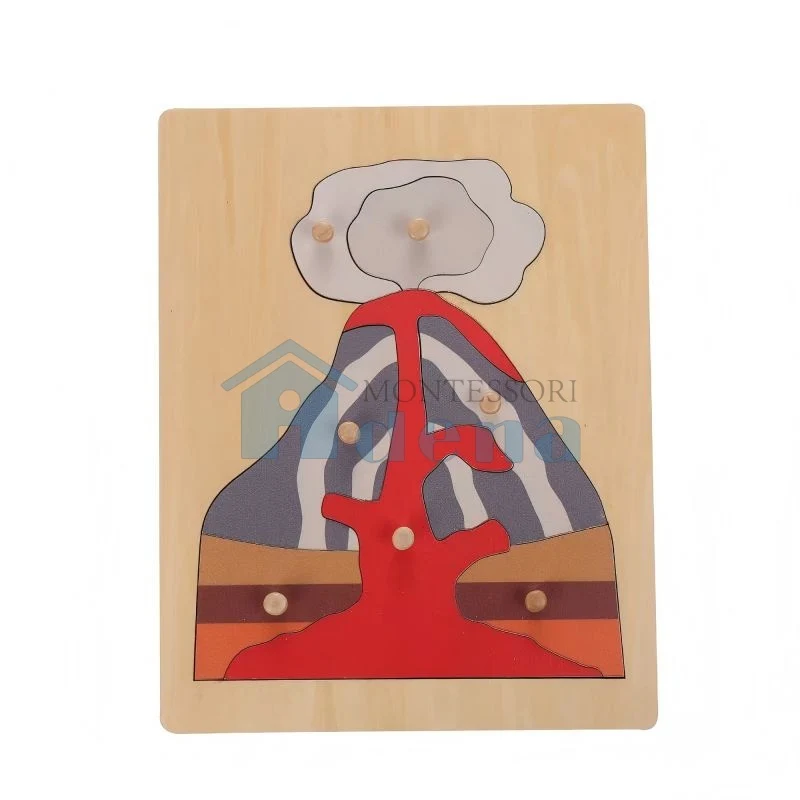 Adena Montessori Educational Materials Volcano Puzzle