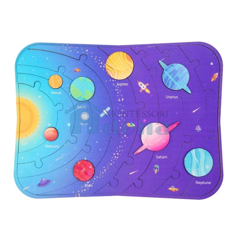 Adena Montessori Educational Materials Jigsaw Puzzle of The Solar System