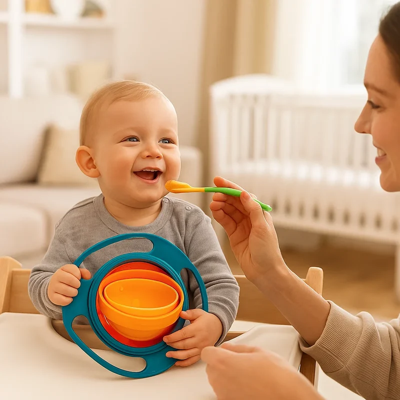 Bol Bébé Anti-Renversement pour Repas Sans Dégâts