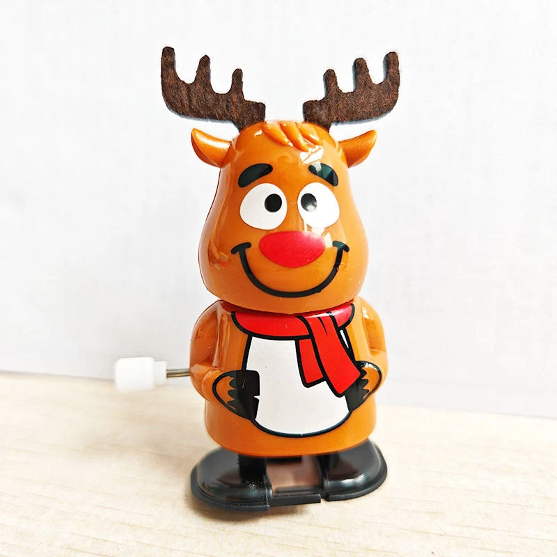 Figurine de Noël à Remonter – Père Noël, Bonhomme de Neige & Renne qui Dansent