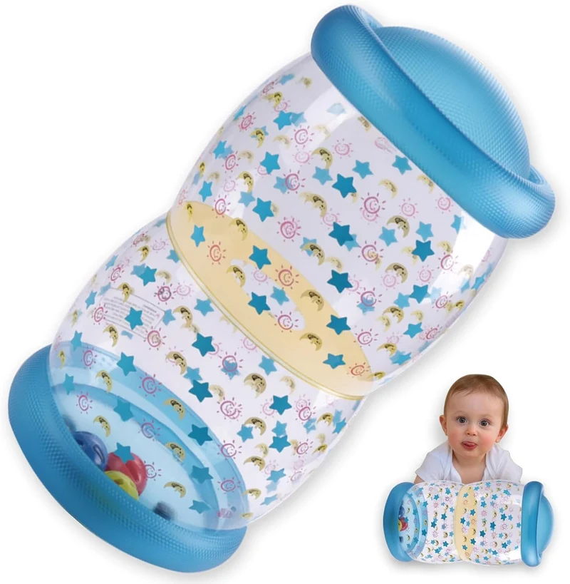 Rouleau Gonflable d’Éveil pour Bébé – Encourage le Rampement & Développe la Motricité
