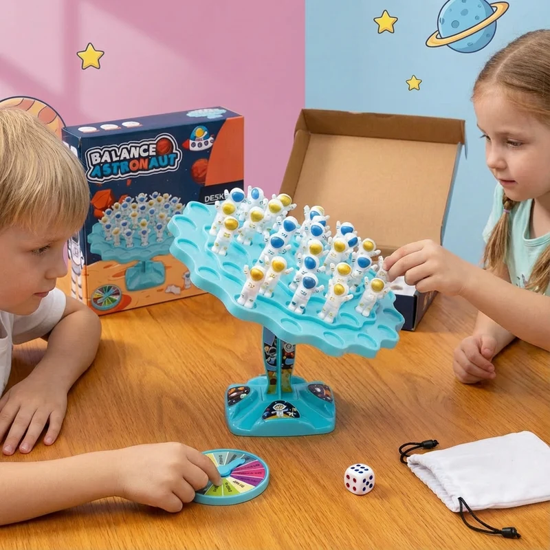 Jeu d'Équilibre Astronaute – Jouet Éducatif de Motricité, Concentration et Coordination pour Enfants