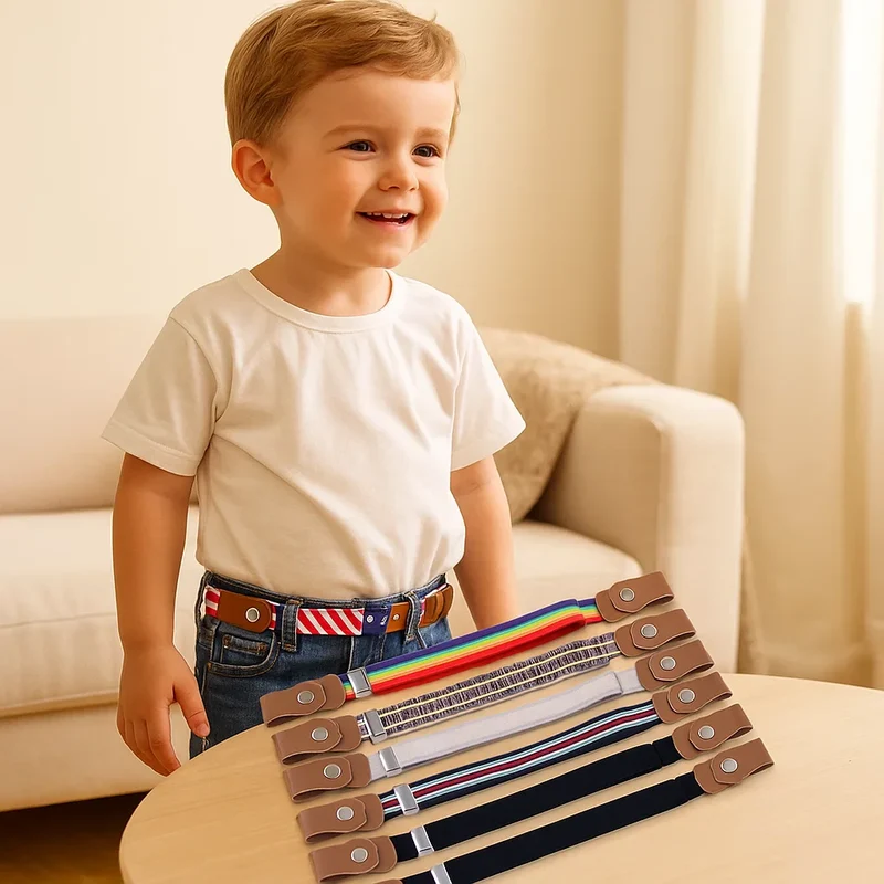Ceinture Élastique pour Enfants – Sans Boucle, Confortable Toute la Journée, 16 Motifs