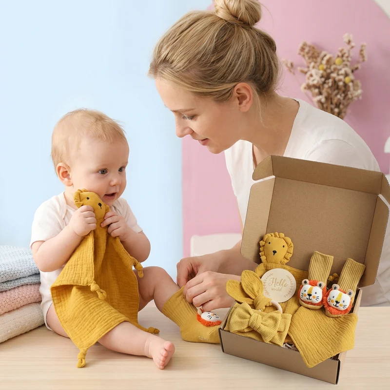 Coffret Cadeau Naissance 6 Pièces – Kit Essentiel Bébé pour Nouveau-Né