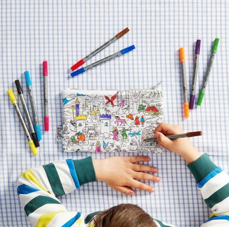 Trousse à colorier Contes de fées lavable – Trousse créative avec feutres