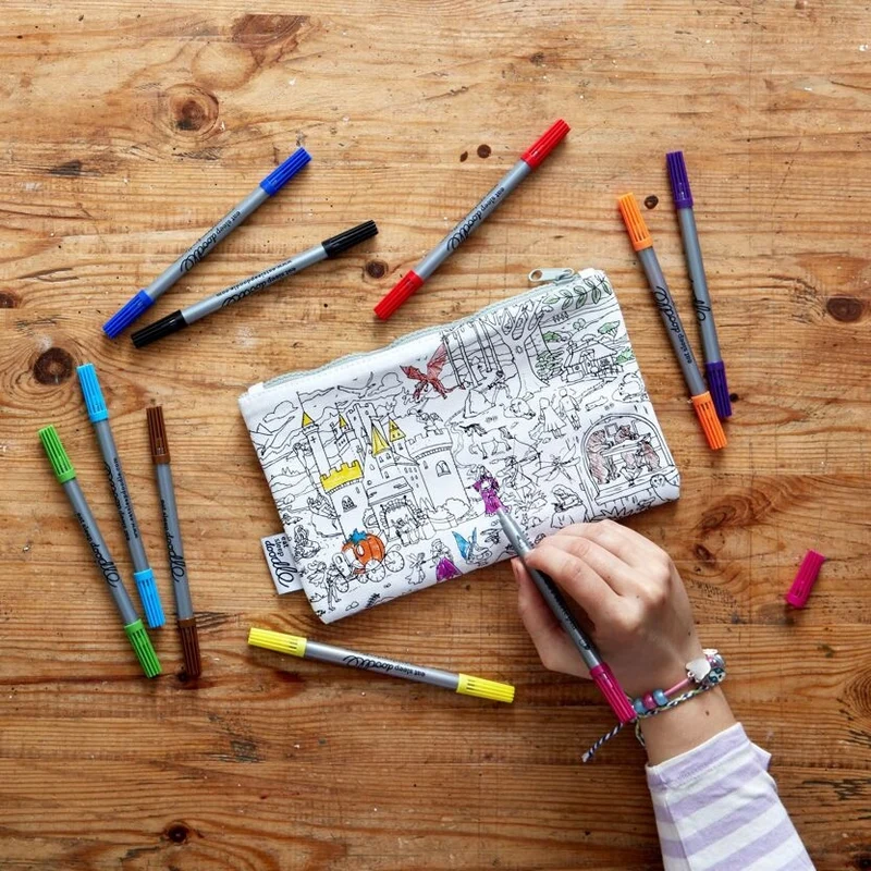 Trousse à colorier Contes de fées lavable – Trousse créative avec feutres