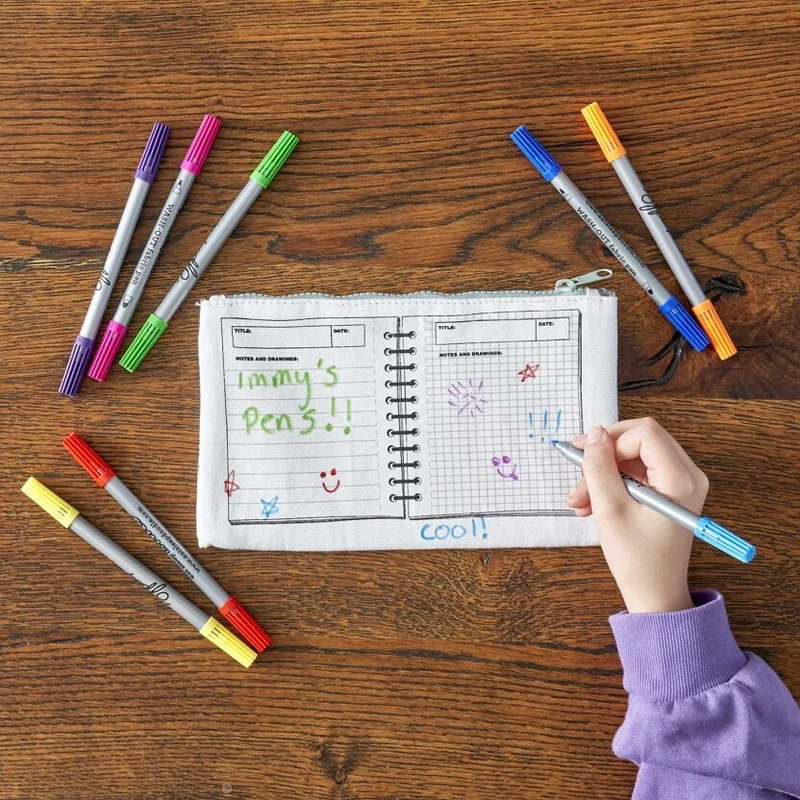 Trousse à colorier Dinosaure lavable – Trousse créative avec feutres inclus