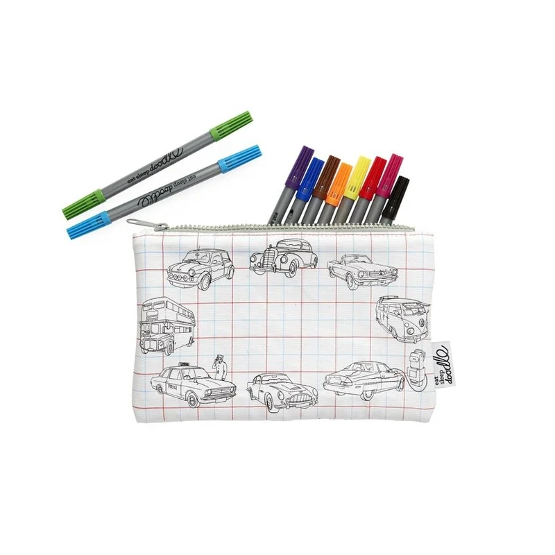 Trousse à colorier Véhicules – Cars, Trucks & Tracteurs lavable avec feutres