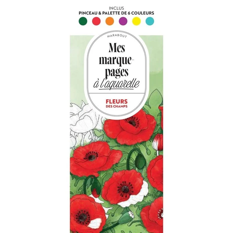 Marque-pages à l’aquarelle Fleurs des champs – Kit créatif peinture nature