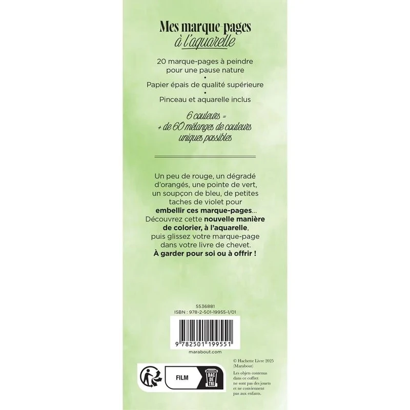 Marque-pages à l’aquarelle Fleurs des champs – Kit créatif peinture nature