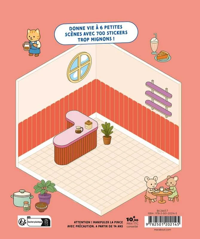 Cozy Stickers – Mon Petit Restaurant | 700 stickers repositionnables & 7 scènes à créer