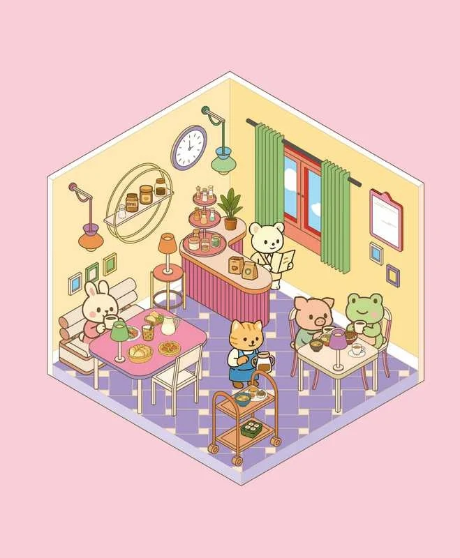 Cozy Stickers – Mon Petit Restaurant | 700 stickers repositionnables & 7 scènes à créer
