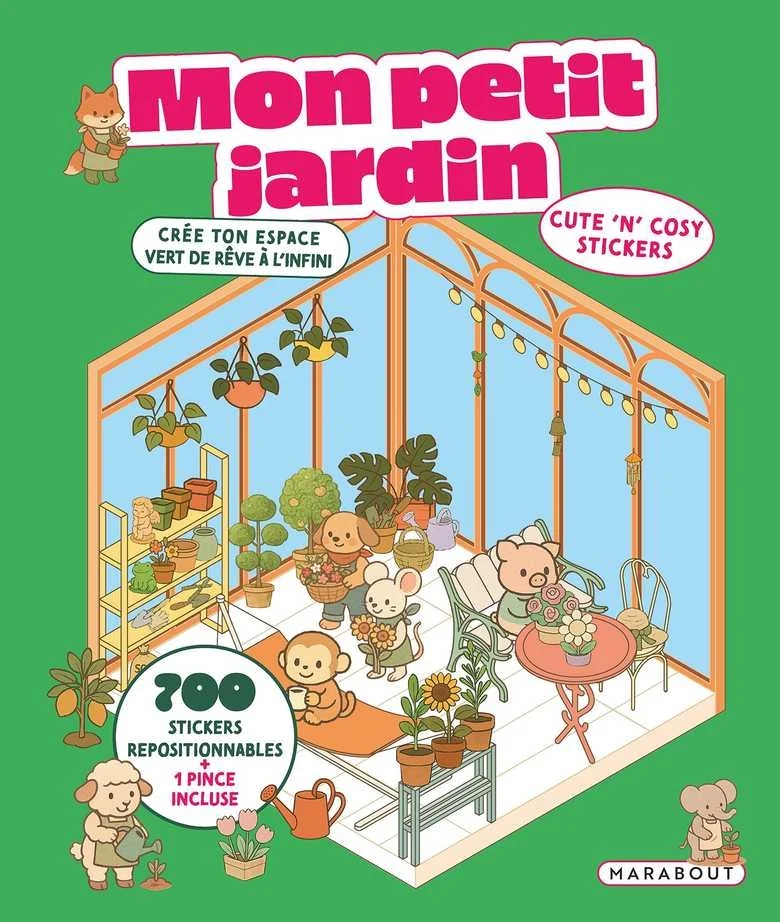 Cozy Stickers – Mon Petit Jardin | 700 stickers repositionnables & 7 scènes à créer