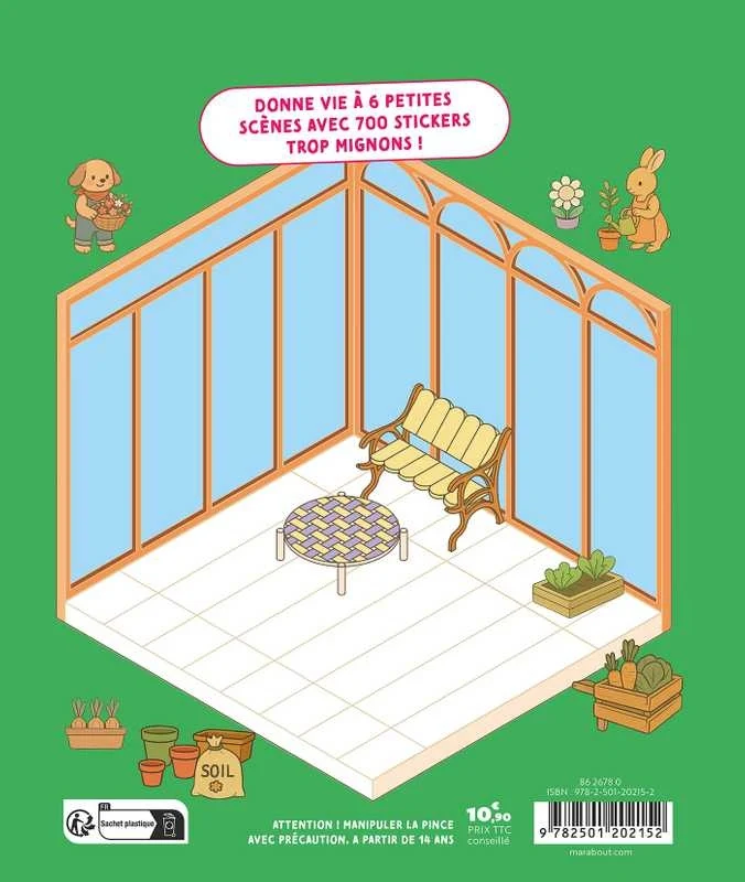 Cozy Stickers – Mon Petit Jardin | 700 stickers repositionnables & 7 scènes à créer