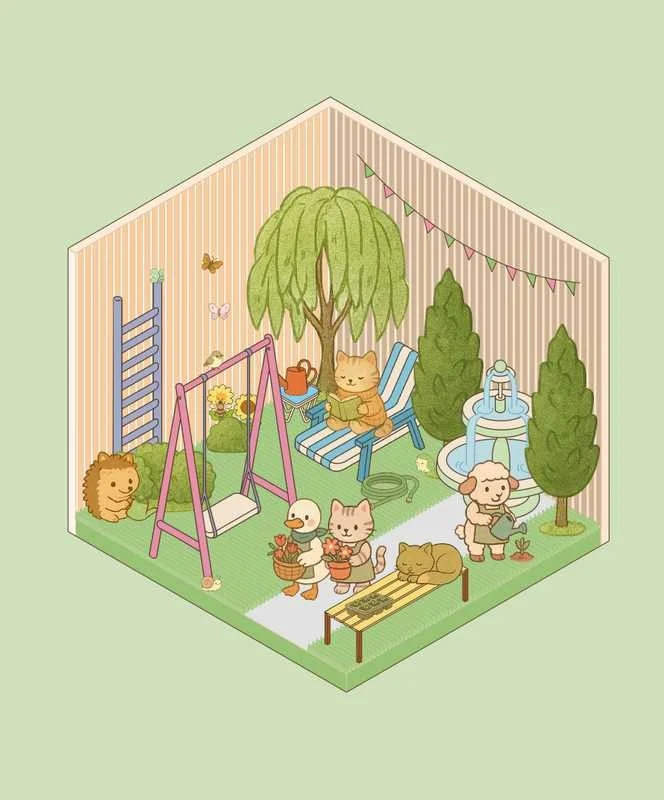 Cozy Stickers – Mon Petit Jardin | 700 stickers repositionnables & 7 scènes à créer