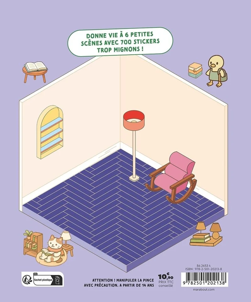 Cozy Stickers – Ma Petite Librairie | 700 stickers repositionnables & 7 scènes à créer