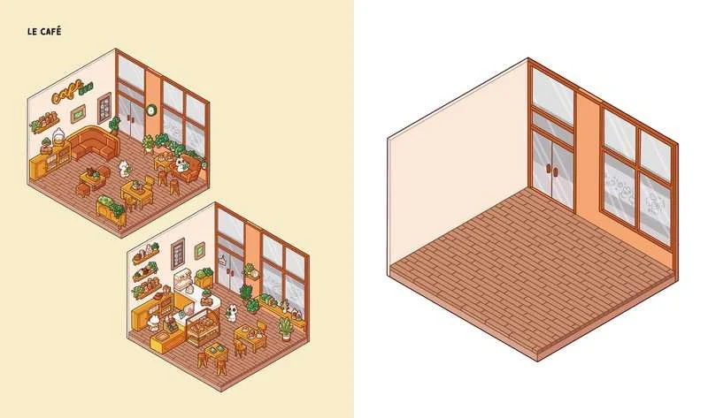 Cozy Stickers – Mon Petit Coffee Shop | 700 stickers repositionnables & 6 scènes café
