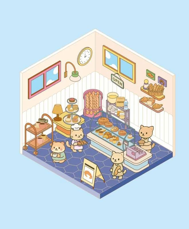 Cozy Stickers – Ma Petite Boulangerie | 700 stickers repositionnables & 7 scènes à créer