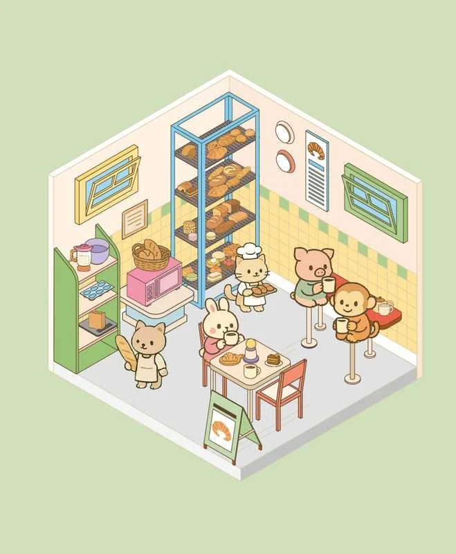 Cozy Stickers – Ma Petite Boulangerie | 700 stickers repositionnables & 7 scènes à créer