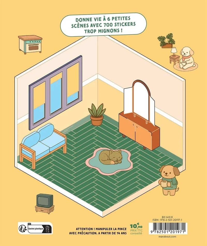 Cozy Stickers – Ma Petite Déco | 700 stickers & 6 scènes déco à composer
