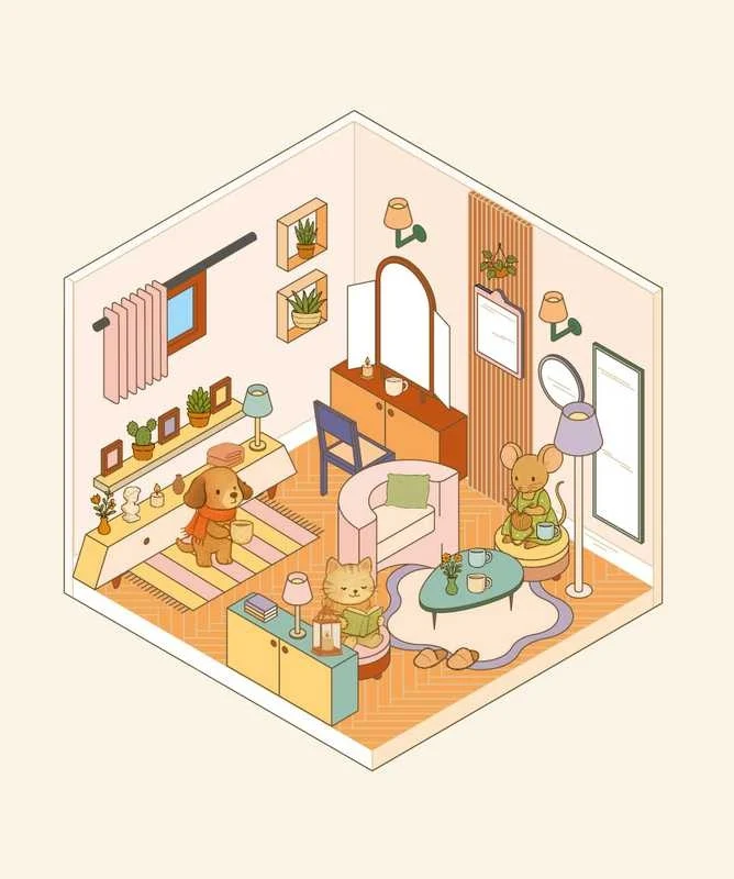Cozy Stickers – Ma Petite Déco | 700 stickers & 6 scènes déco à composer