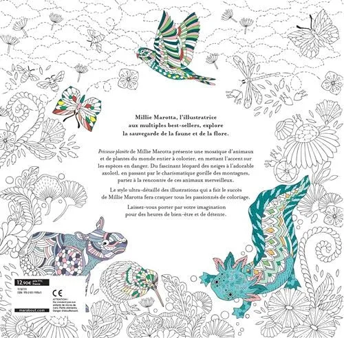 Précieuse planète – Livre de coloriage animaux & nature Millie Marotta