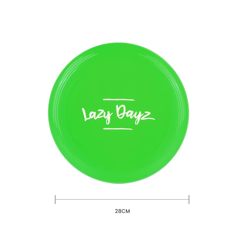 Green 28cm Lazy Dayz Jumbo Neon Beach Frisbee